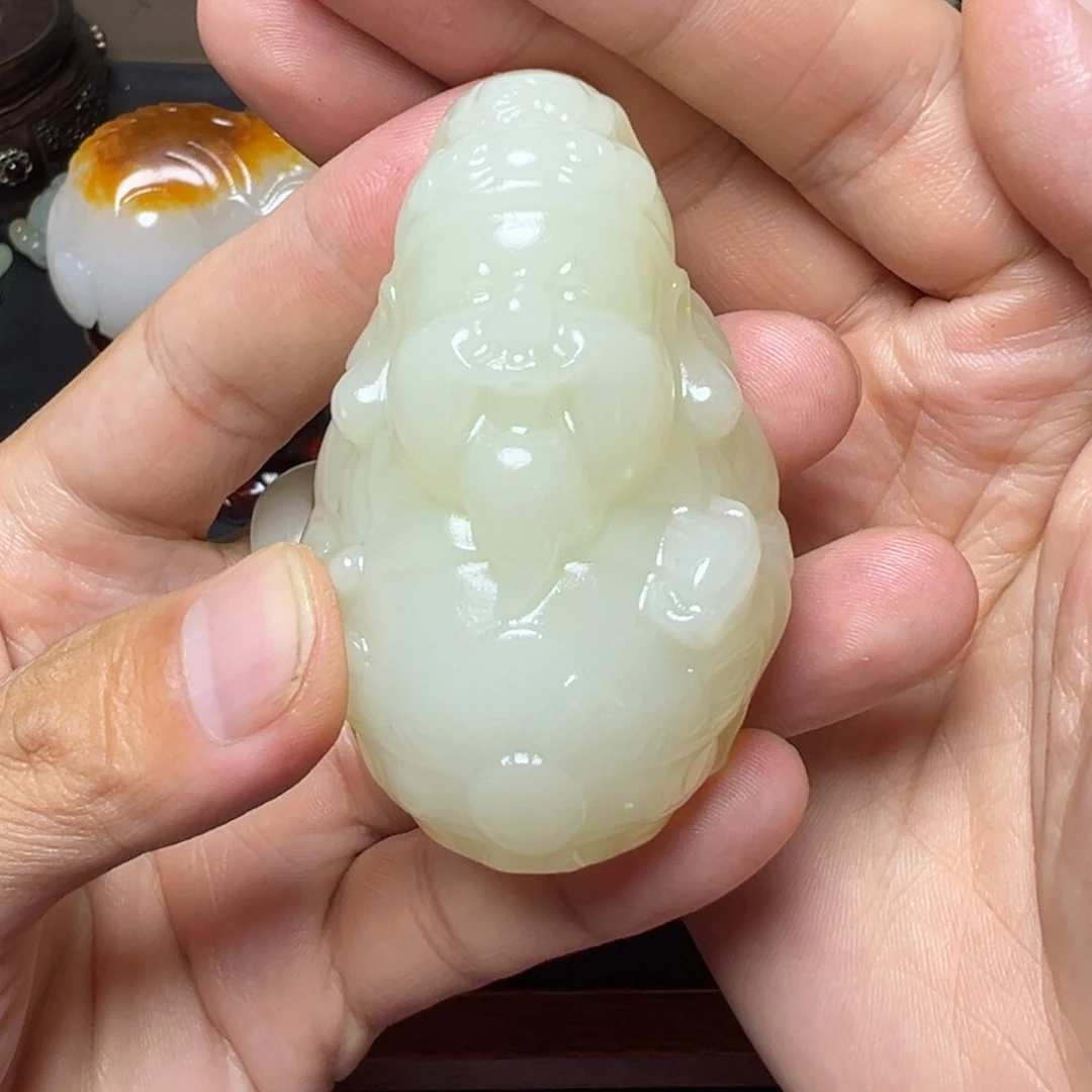 新疆昆仑山脉料子：天然料子：精品：财神