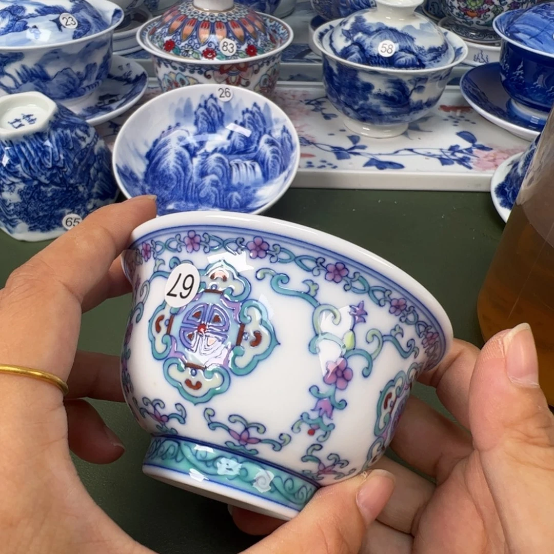 景德镇纯手工纯手绘茶具木木67