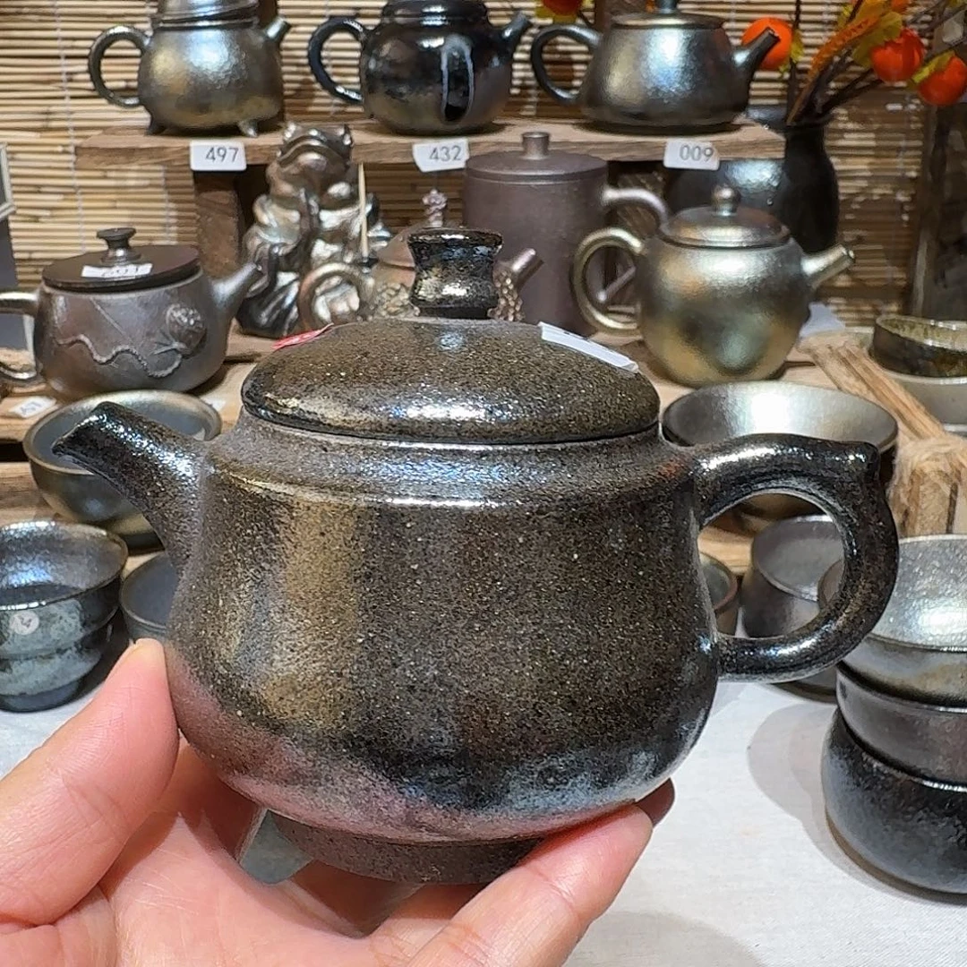 壶建水紫陶紫泥柴烧壶