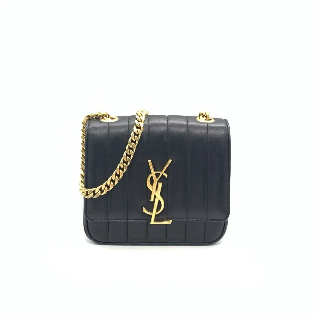 95新 YSL/圣罗兰 【安则专属】黑金vicky豆腐包