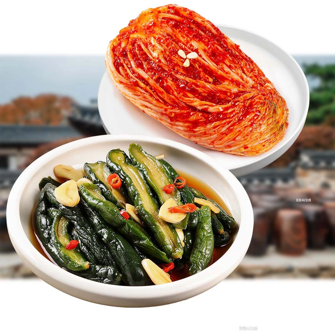 辣白菜400g+小黄瓜300g组合爽脆下饭延边朝鲜族泡菜