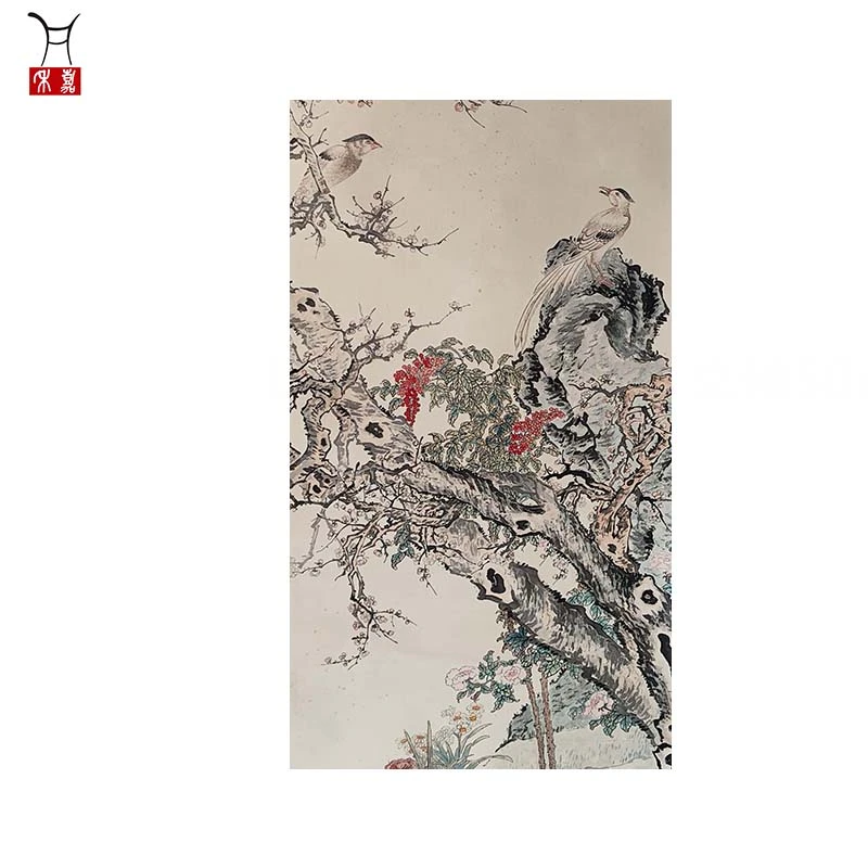 L1011花鸟立轴50x110/5平尺