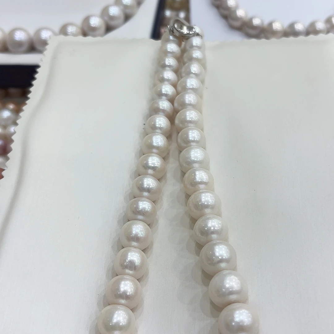 未镶嵌项链淡水珍珠11-14有核