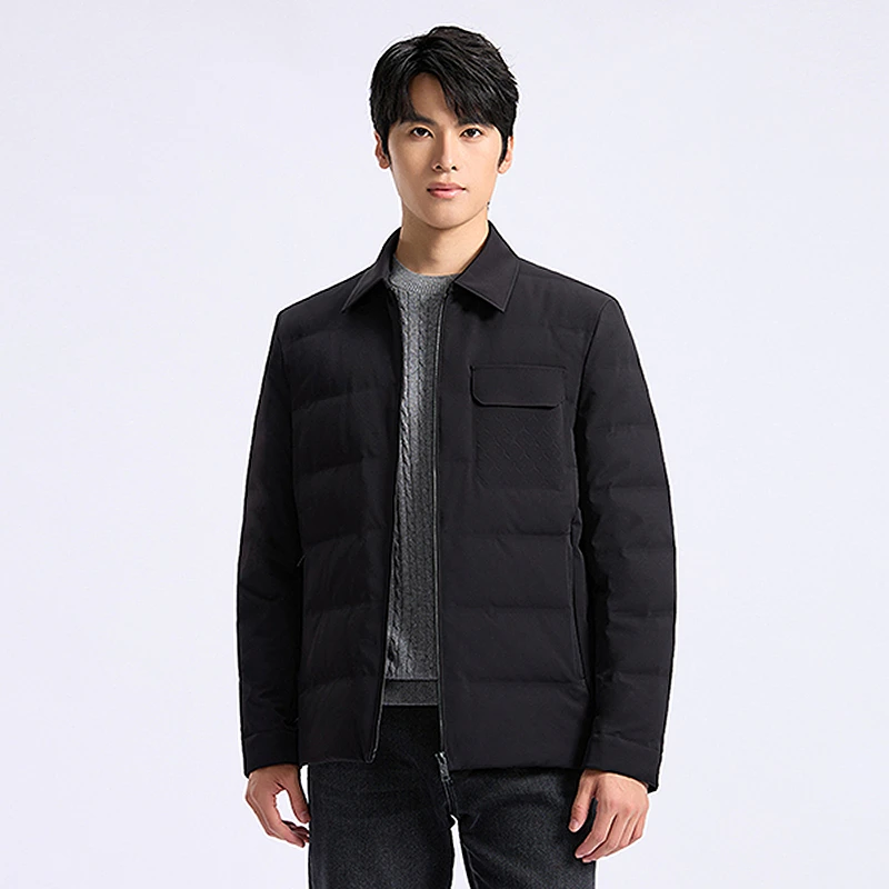 【专柜高端系列】柒牌拒水羽绒服25年冬装新款轻盈男士商务羽绒服