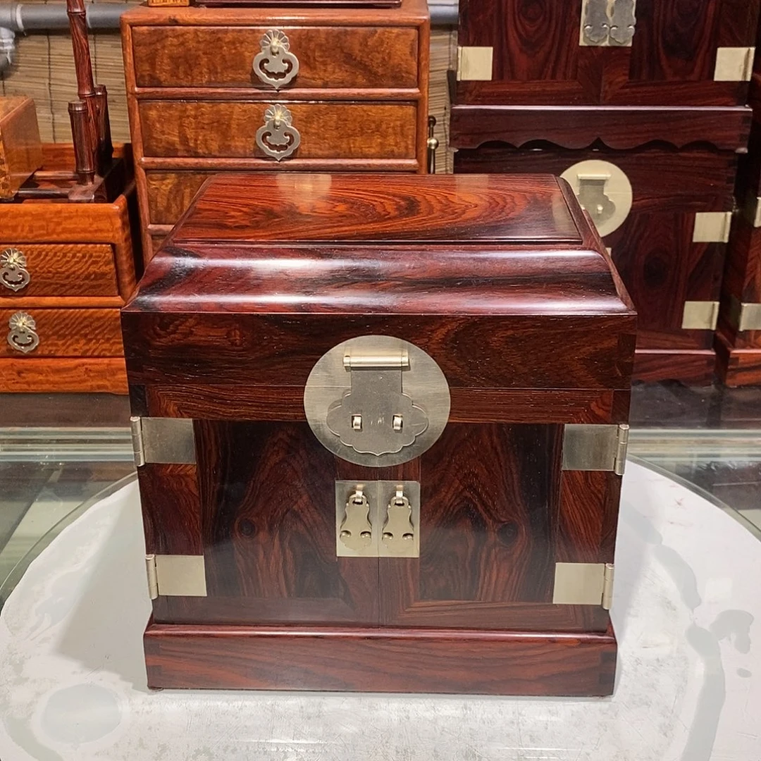 微凹黄檀（南美大红酸枝）独板官箱25/18/25