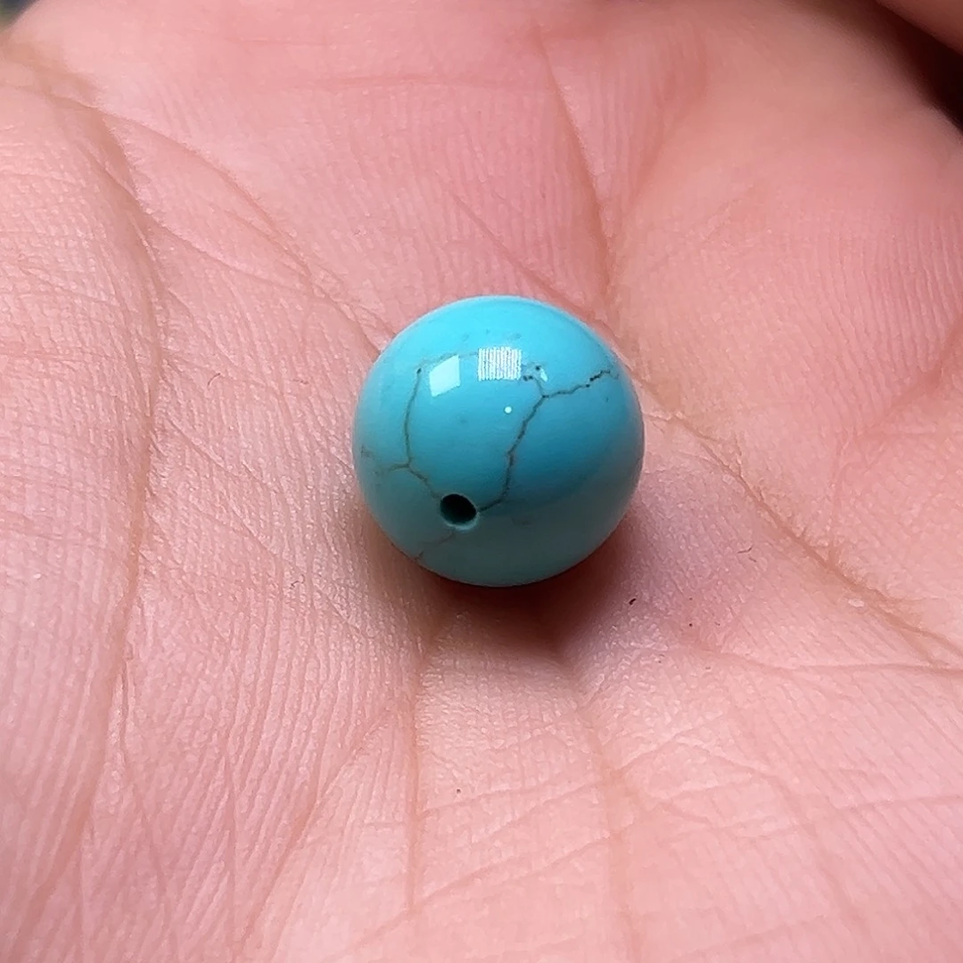 绿松石珠宝半成品未镶嵌淡**来