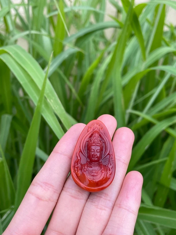 收藏级）原矿瓦西精工观音吊坠（未打孔