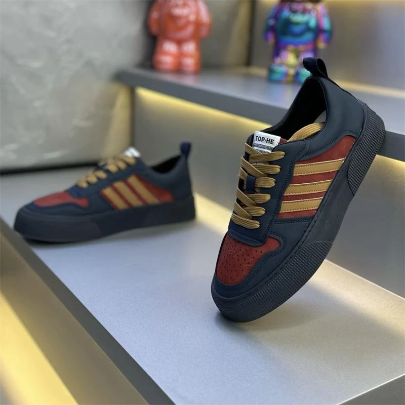 欧洲站男鞋2025秋季新款舒适透气休闲鞋网红百搭时尚休闲板鞋舒适