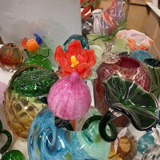 琉璃花瓶高45厘米