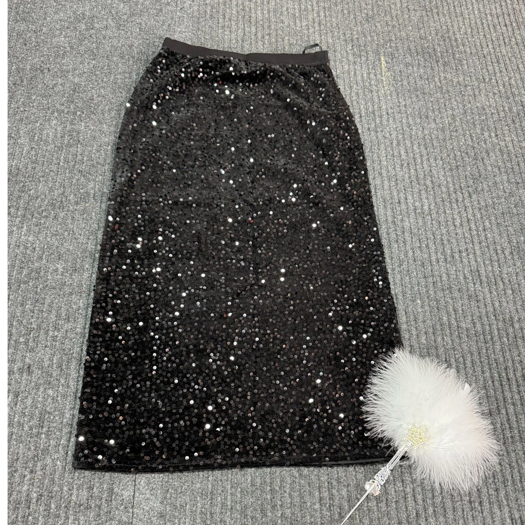 亮片丝绒百搭裙子