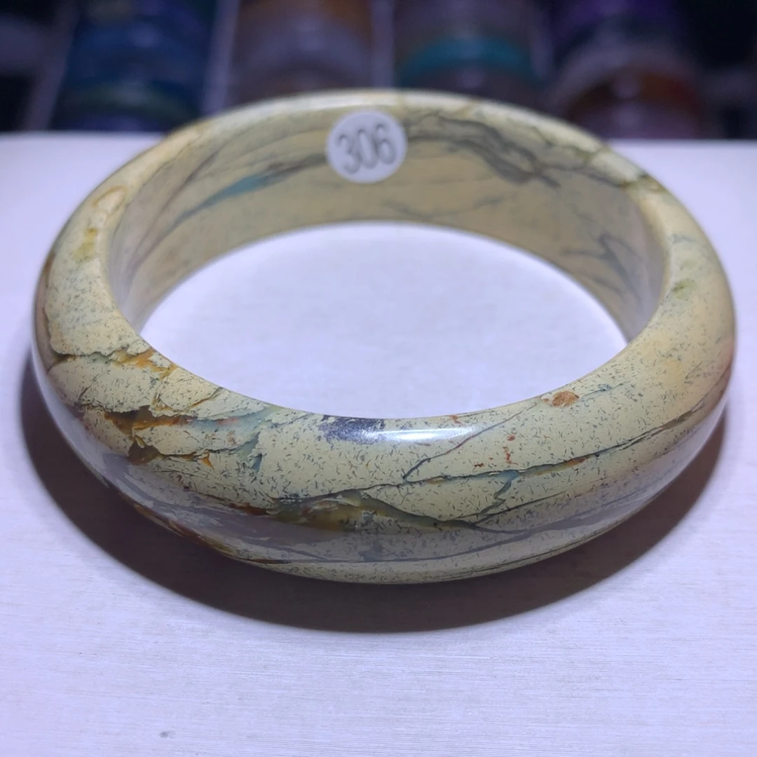 水晶手镯银S925镶嵌云母58圈306