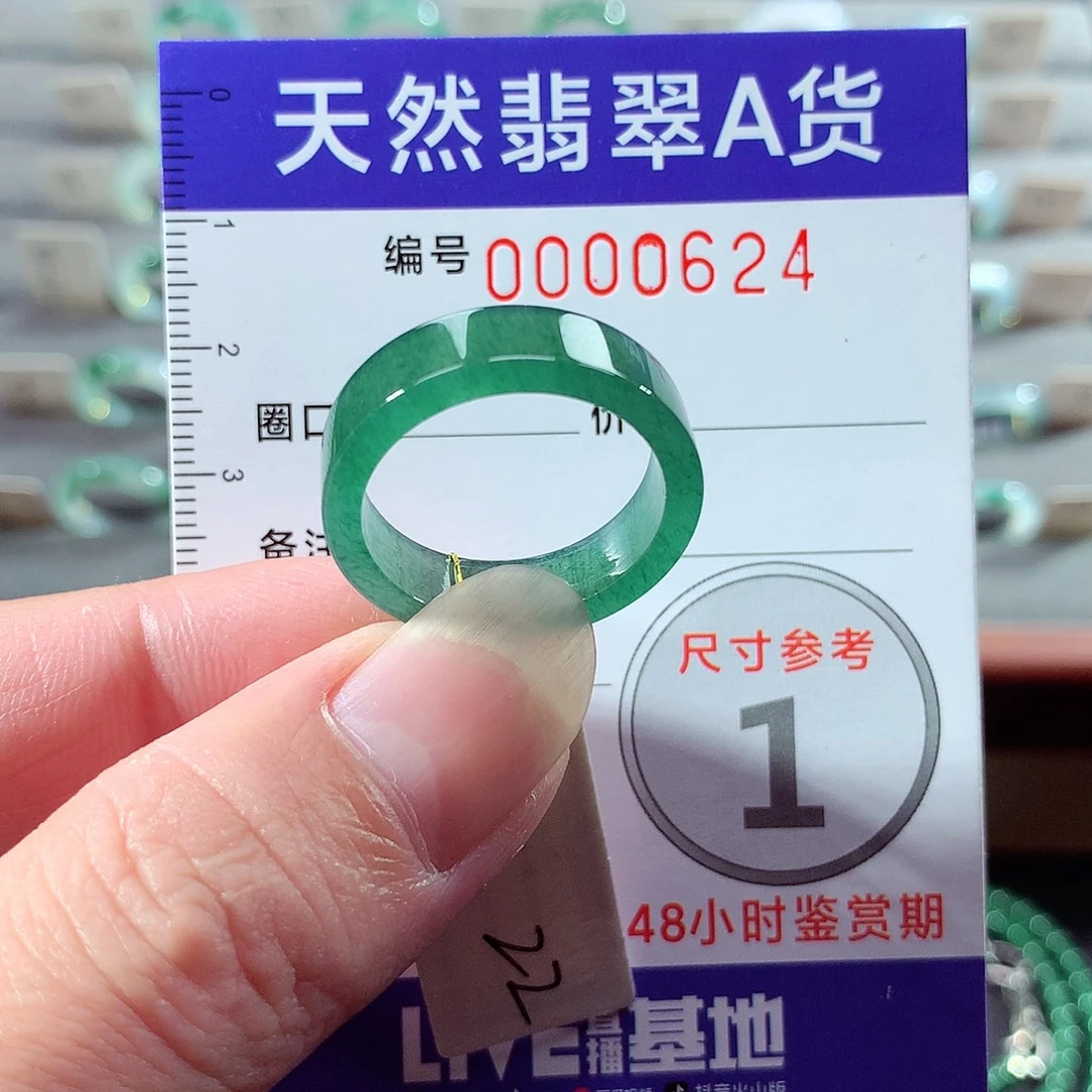 翡翠未镶嵌戒指22号