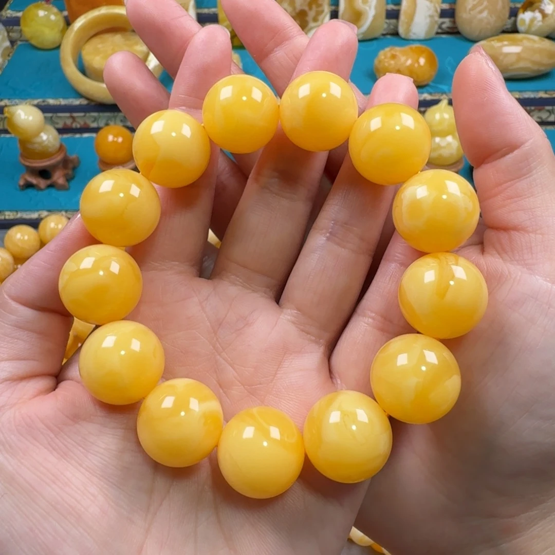 琥珀未镶嵌手链同料