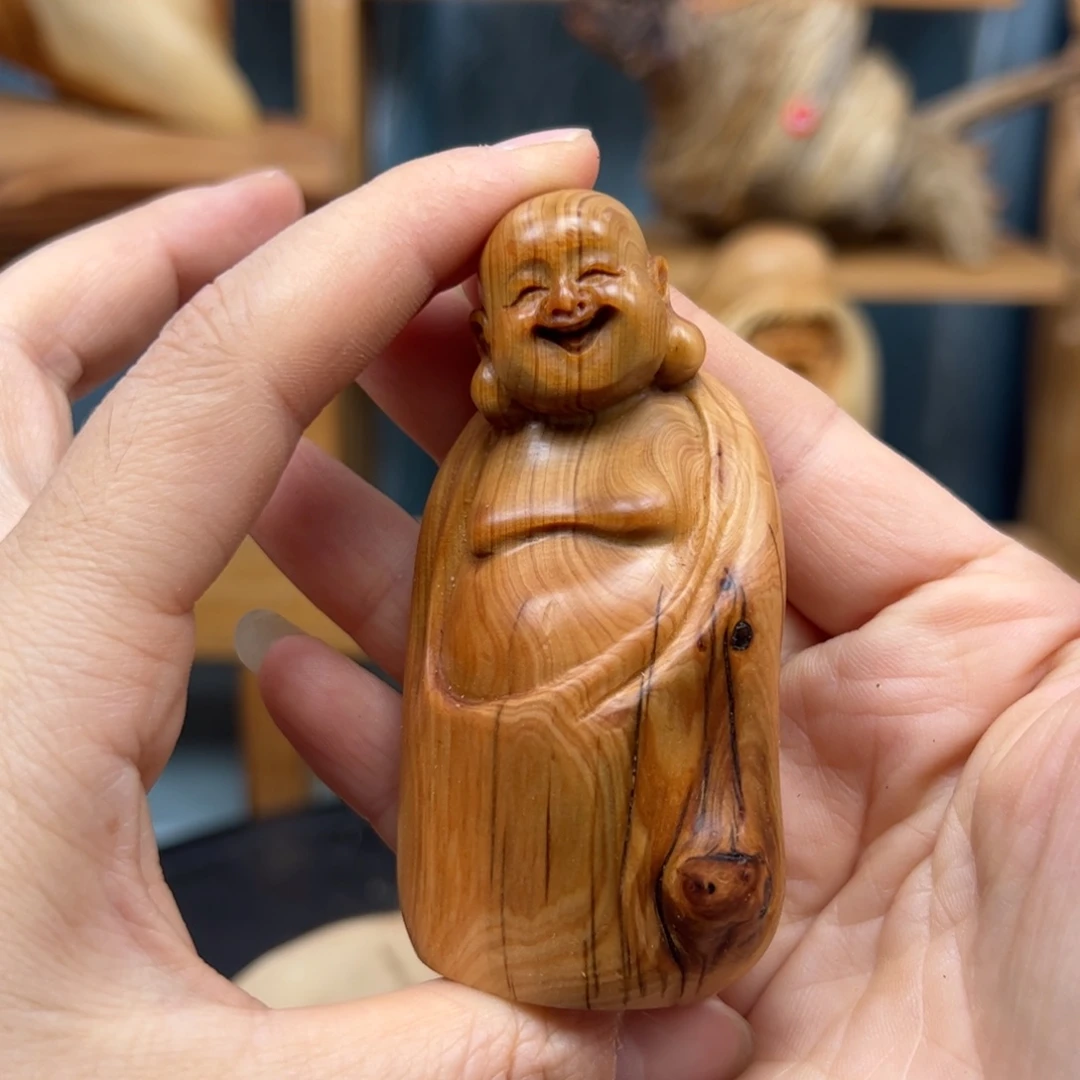 木崖柏木摆件手把件