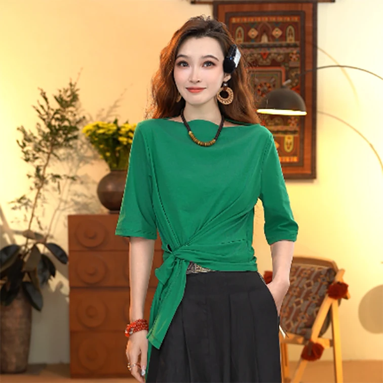 顾玖儿时尚百搭气质针织一字肩上衣WS9177