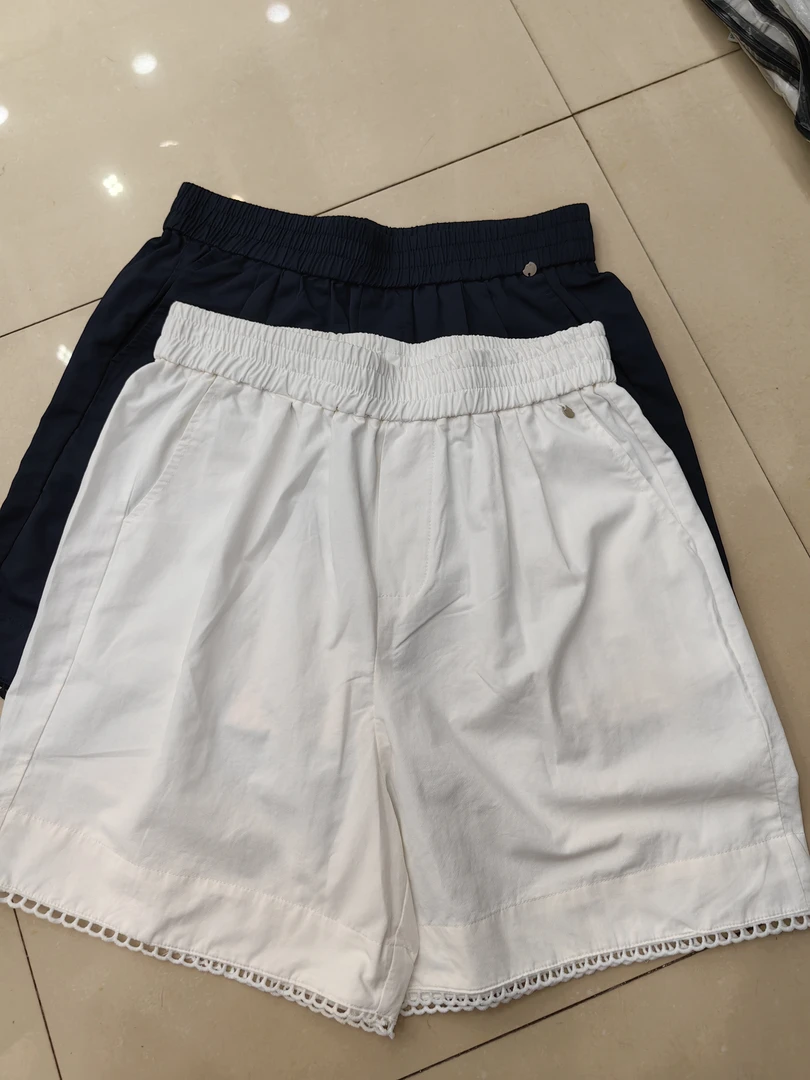 静静推荐  夏季新款拼接波浪边短裤8882