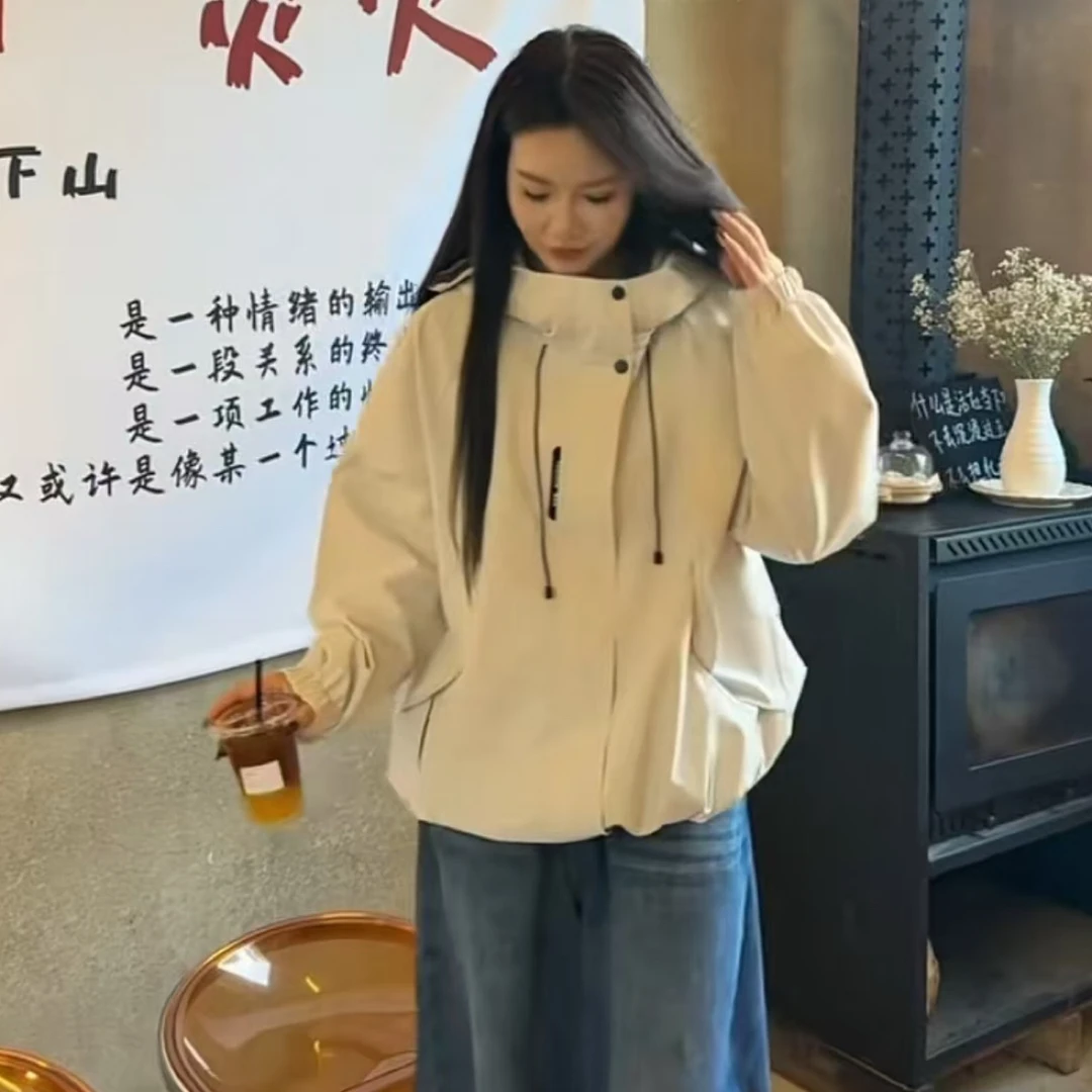 连帽外套休闲风拉链秋款百搭韩版时尚宽松