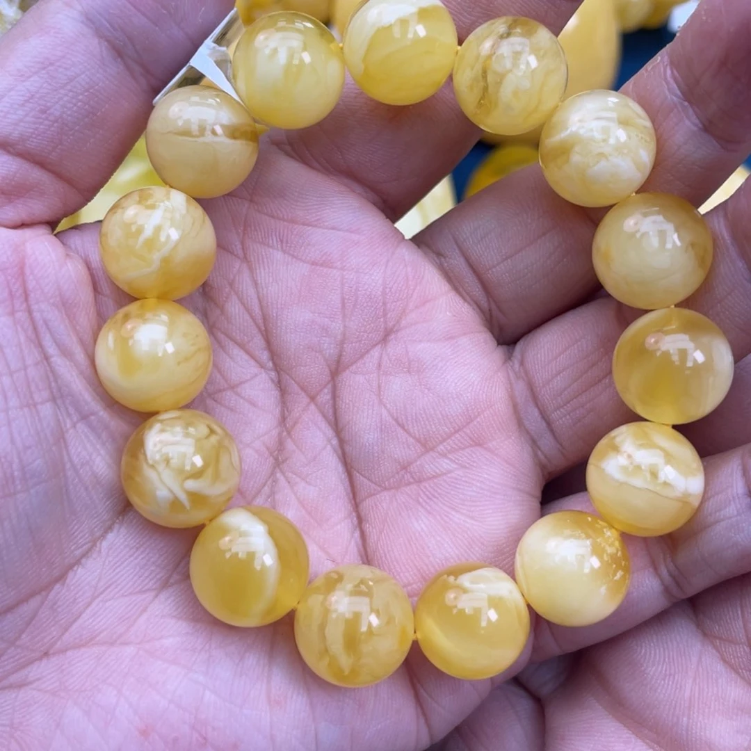 琥珀裸石未镶嵌琥珀蜜蜡13m m