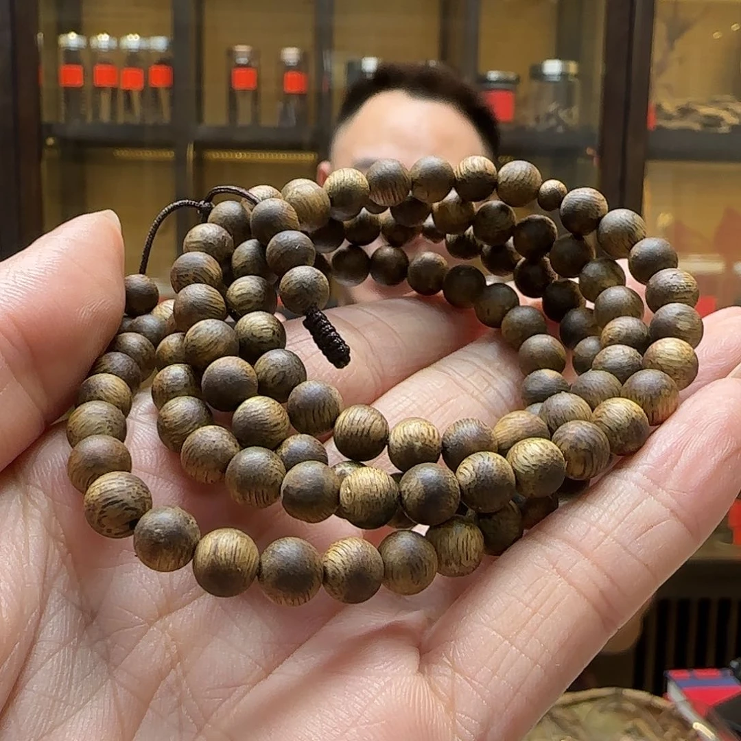 沉香碎屑沉香14国香棋楠多圈圆珠 6mmg+多样性发一串