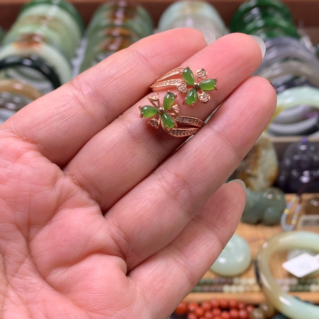 和田玉（碧玉）未镶嵌戒指