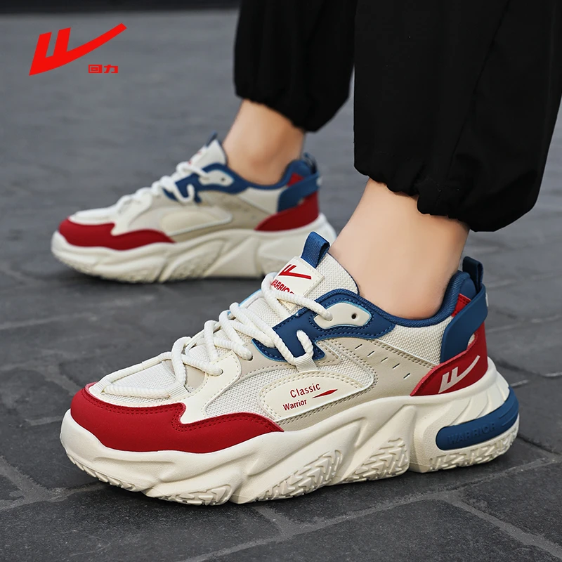 回力男鞋爆款老爹鞋透气休闲鞋子男增高百搭厚底学生运动鞋