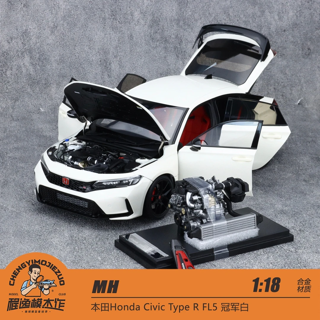 MOTORHELIX MH 1:18 本田Honda Civic Type R FL5 冠军白合金车模