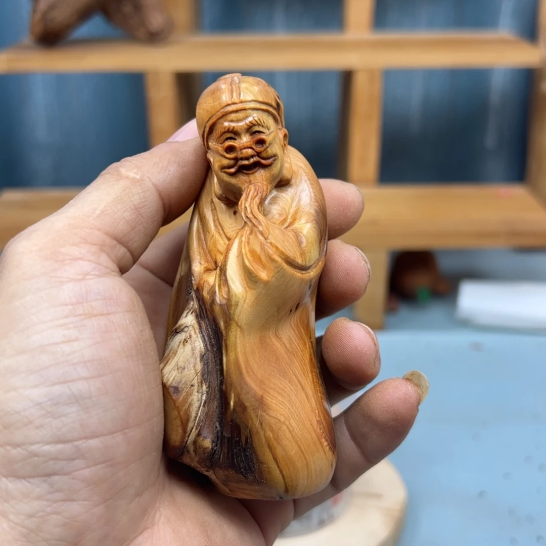 顺***N木崖柏木摆件手把件