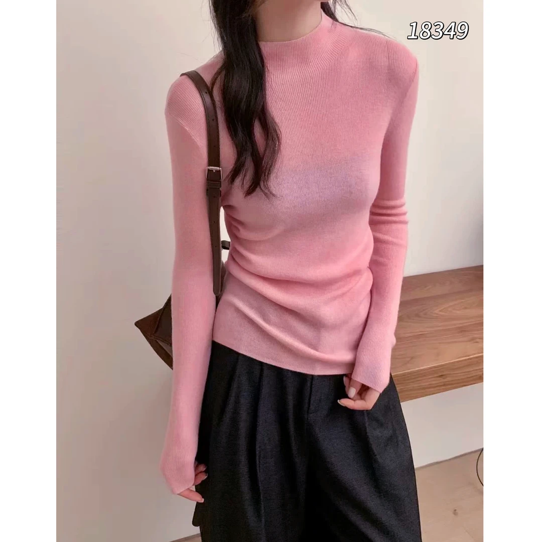 18349（部分无水洗唛介意慎拍）WAMGDAN净版半高领打底针织衫