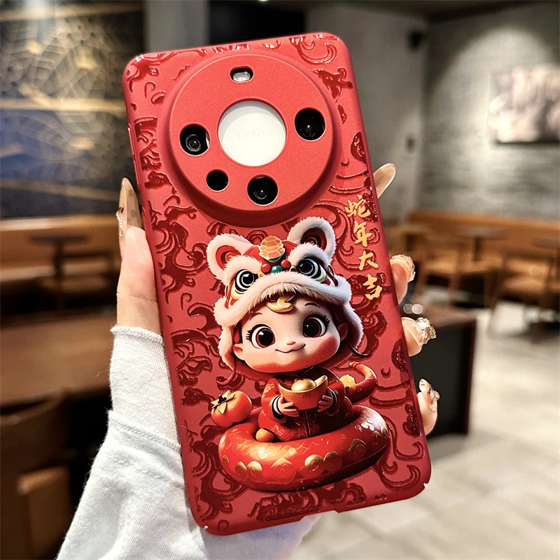 适用华为mate70手机壳新年款红色mate60pro新款男女士50超薄喜庆+