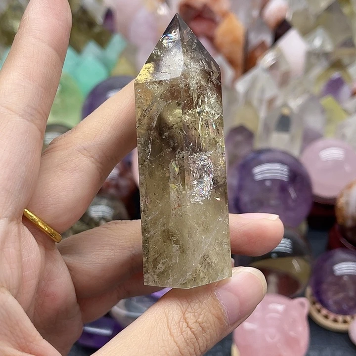 水晶珠宝半成品未镶嵌31黄水晶zhu