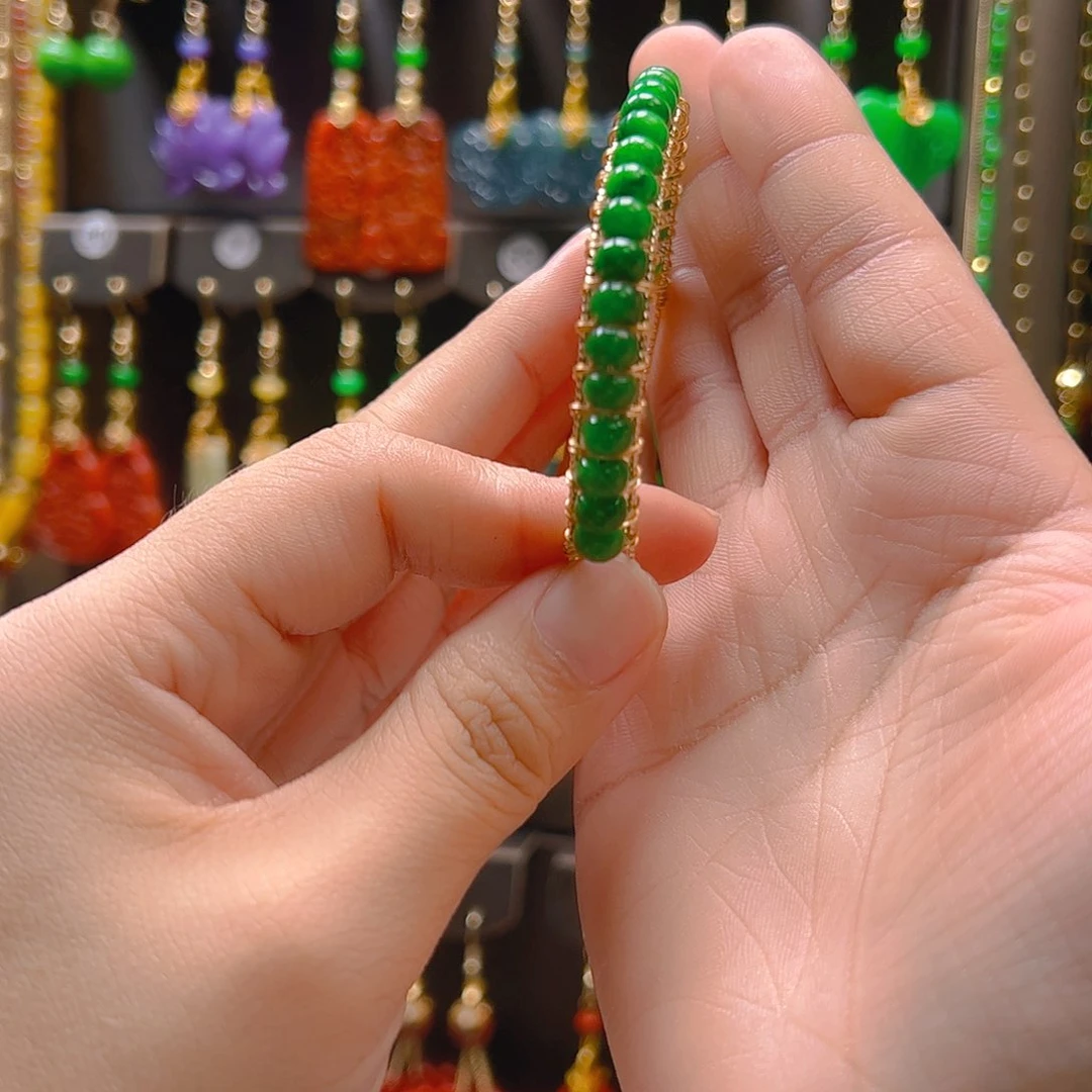 翡翠合金耳饰翡翠