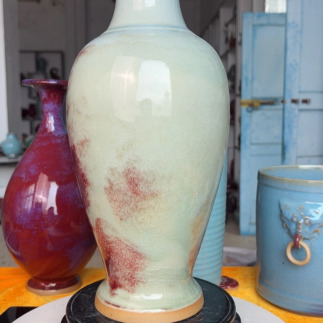 摆件留**月郑家钧窑摆件