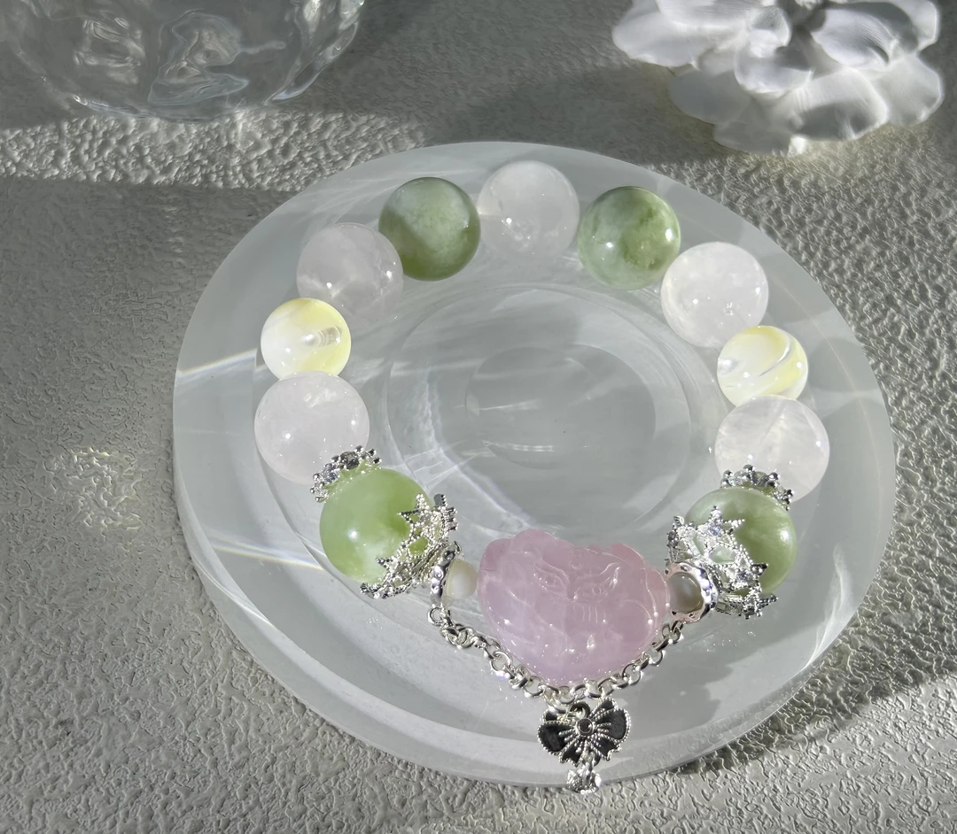 【一只幸子】粉狐牌手串