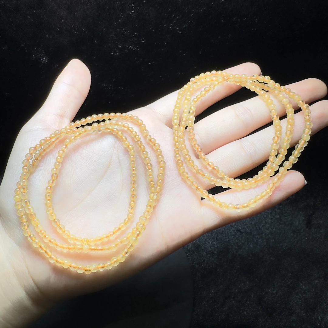 【阿铸严选】2 Z07169-金发晶多圈手串-多样性发一件-3mm