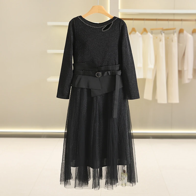 【艾米上身款】珠珠装饰镂空显瘦连衣裙1ZKL57M038112#M038