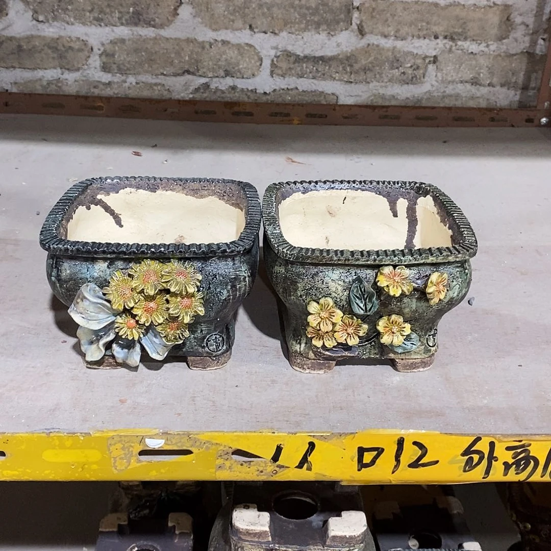 红陶青藤花器多肉花盆