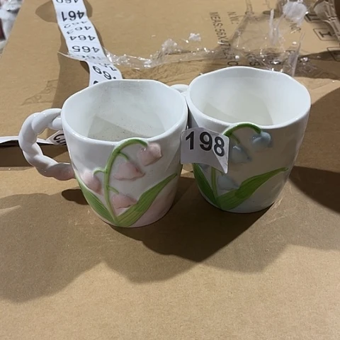 微瑕，不能明火，口径9，高8，2个杯，198