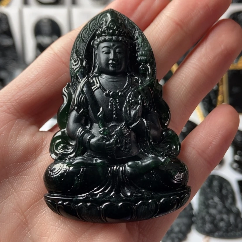 【闪购商品】翡翠颈饰未镶嵌8*8虚空藏