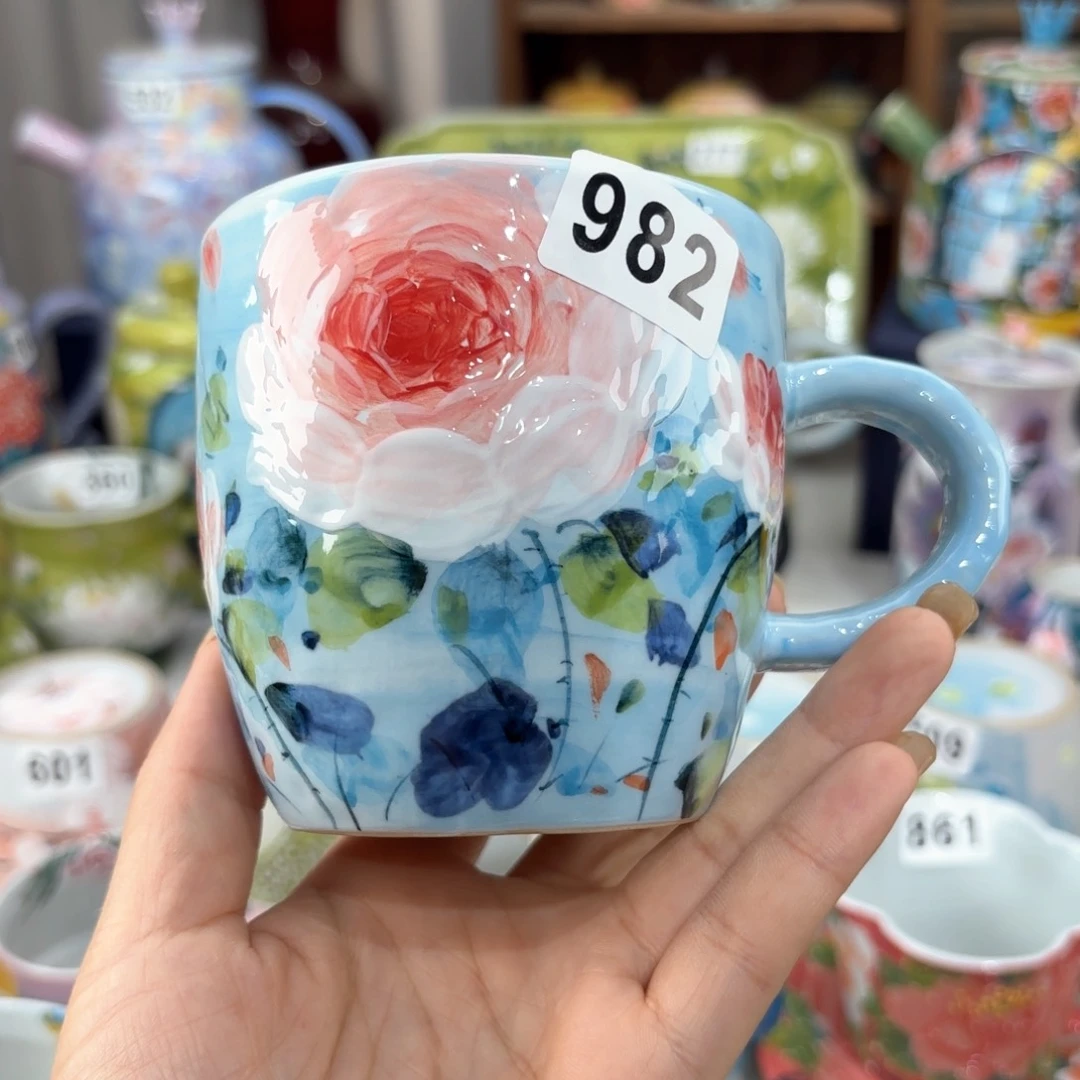 景德镇手绘高温釉下彩陶瓷茶具