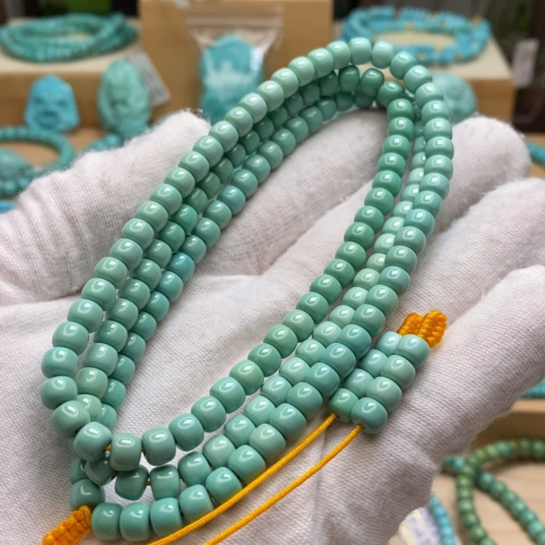 绿松石未镶嵌原矿高瓷无油无科技