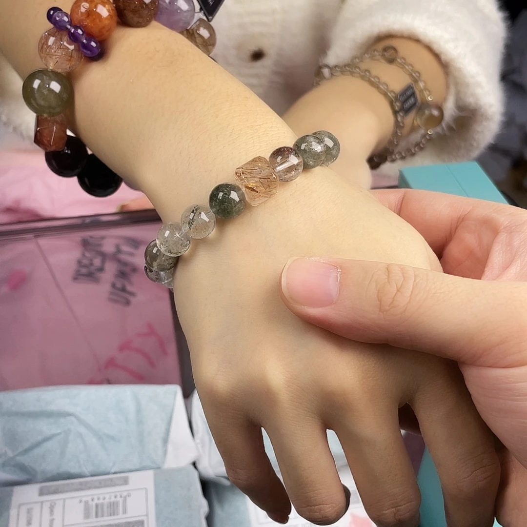 手串银S925镀金镶嵌水晶