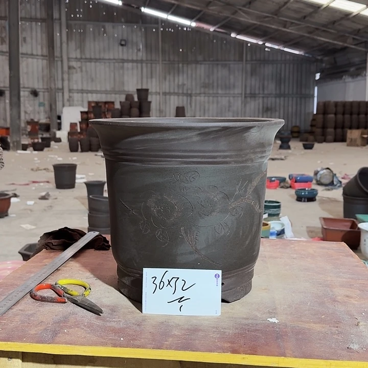 紫砂花盆手工制作58