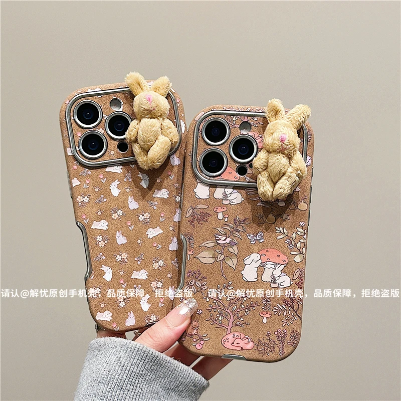 大视窗翻毛皮适用苹果17/iPhone/华为手机壳16promax防摔pura70潮