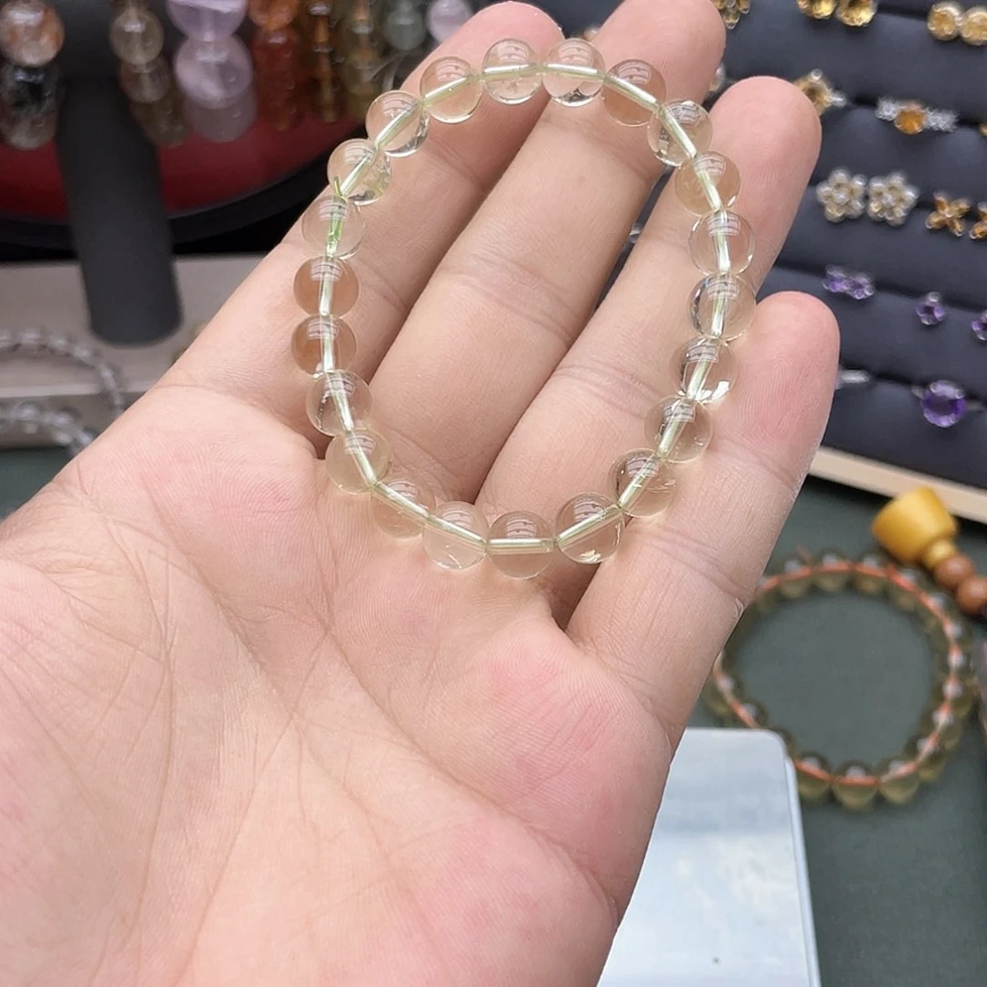 未镶嵌手链烟晶卡8+柠檬黄