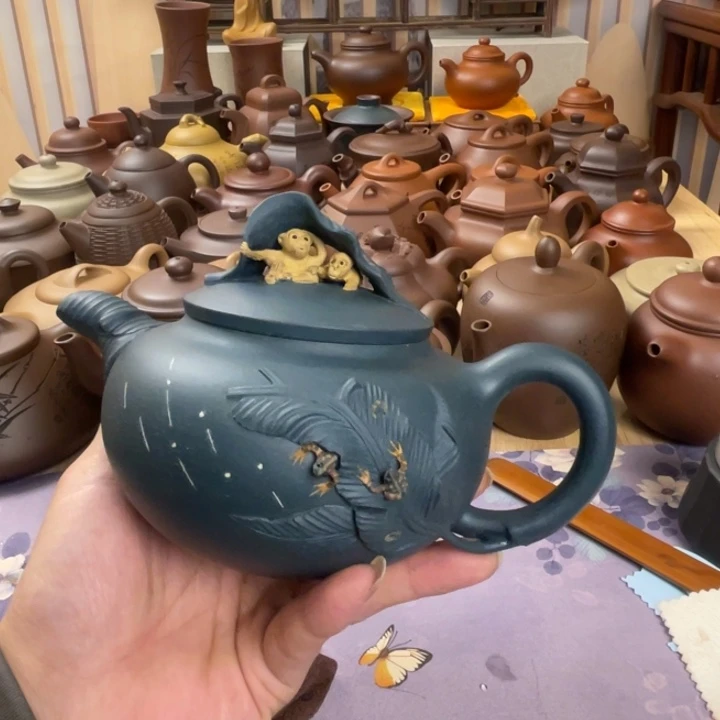 大***王紫砂茶壶听雨壶   480毫升