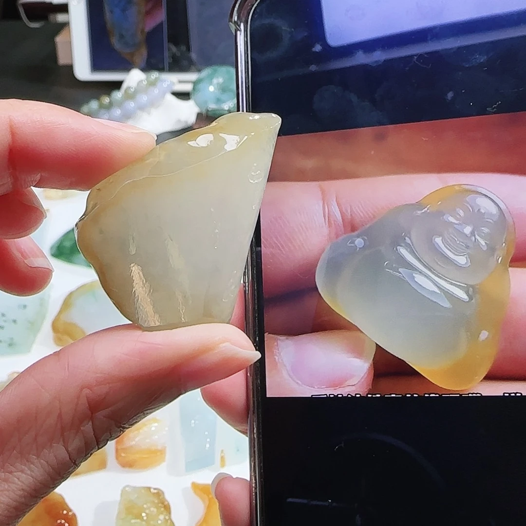 定制翡翠未镶嵌缅甸翡翠挂件