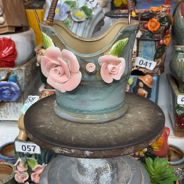 紫砂花盆粗陶材质多肉花盆