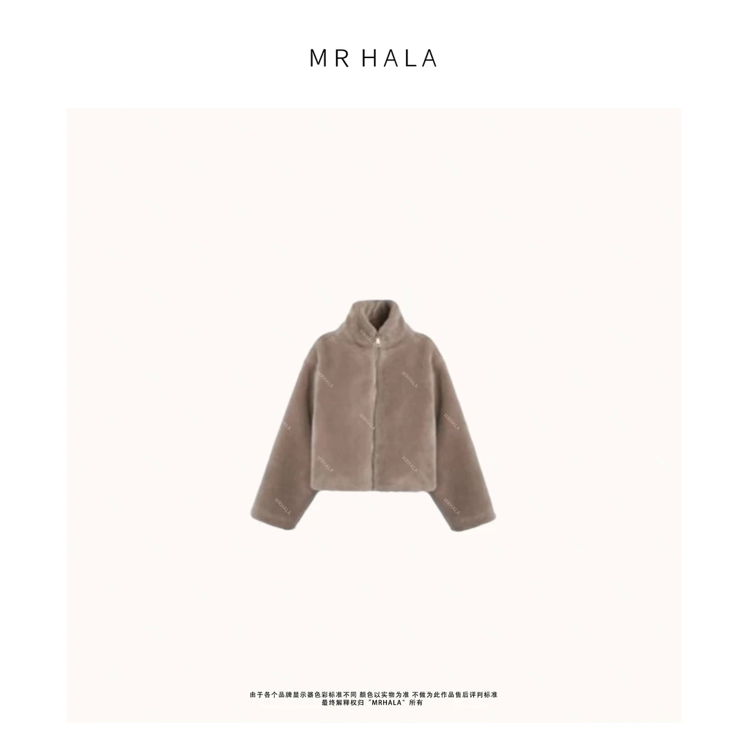MRHALA 淳纳交流毛绒夹克女 HW41061