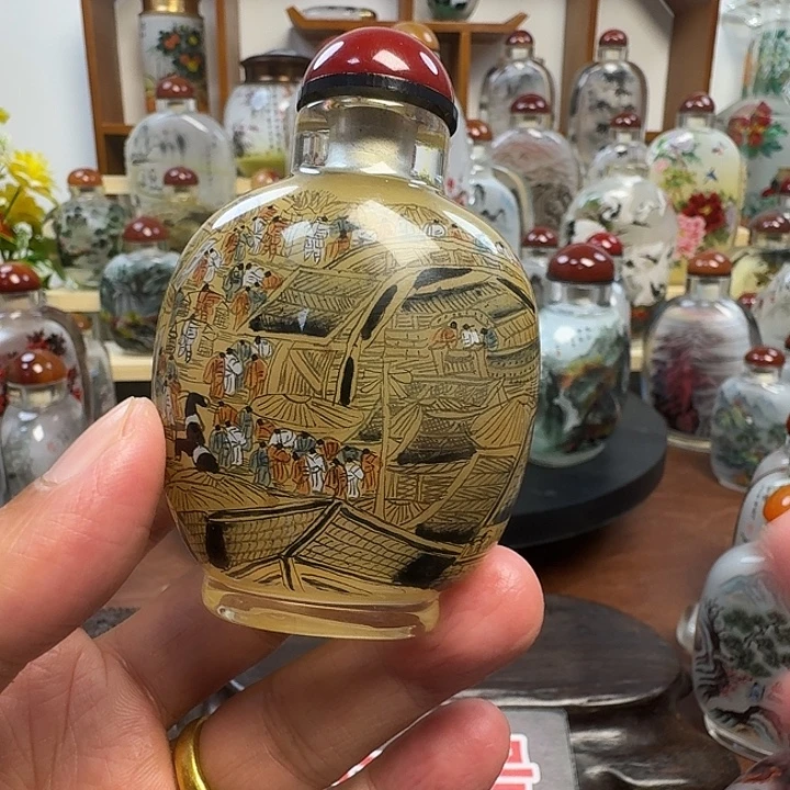鼻烟壶内画清明上河图包邮