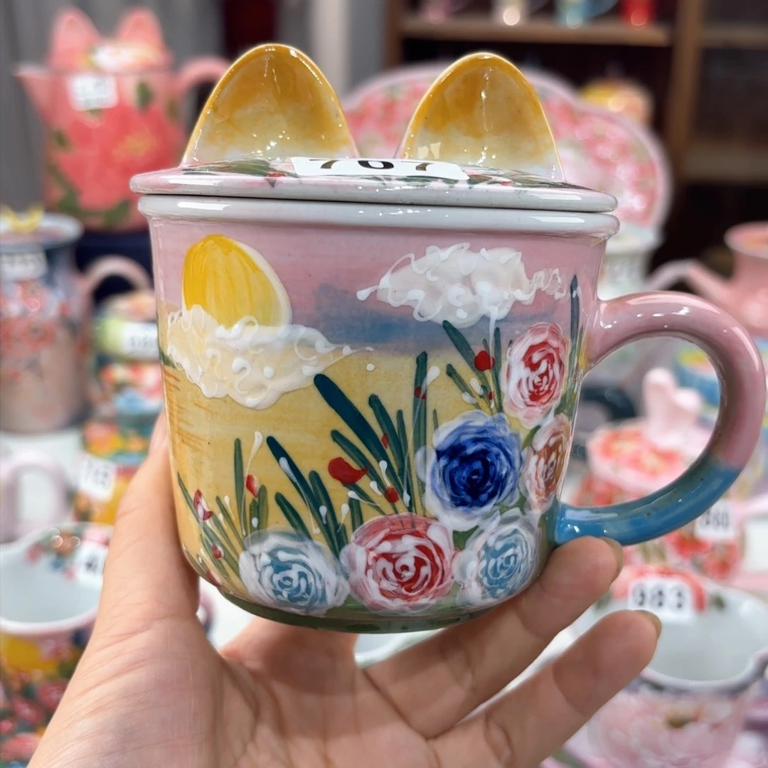 景德镇手绘高温釉下彩陶瓷茶具